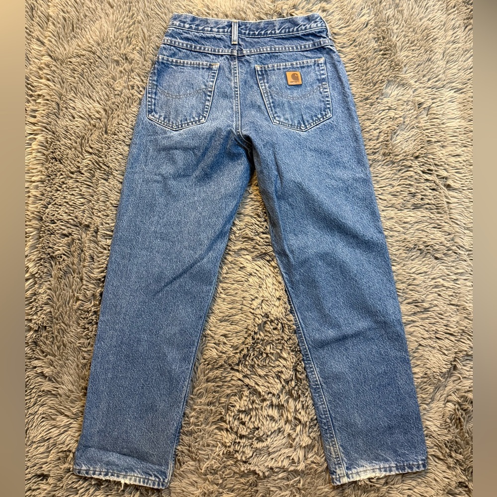 Vintage Carhartt Plaid Lining Mens Jeans Size 30x30